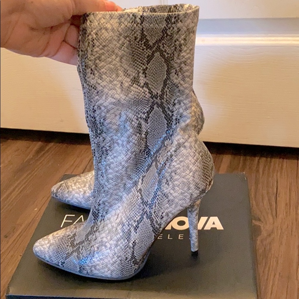 No Snakes Allowed Heel Bootie